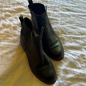 Black size 10, Franco Sarto Chelsea Style Boots.